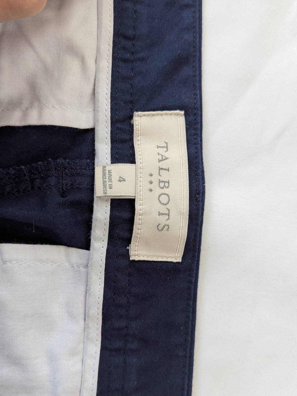 Talbots Navy Straight-Leg Pants with Pink Embroidered Flamingos - Picture 7 of 8